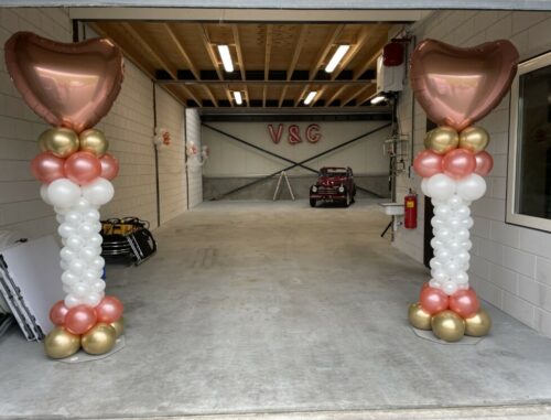 Foliehart Romantische Ballonnenpilaren