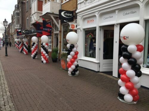 Hoorn Modestad bedrukte ballonnenpilaren