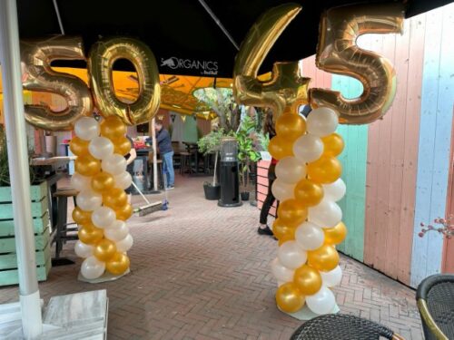 Foliecijfers op pilaren