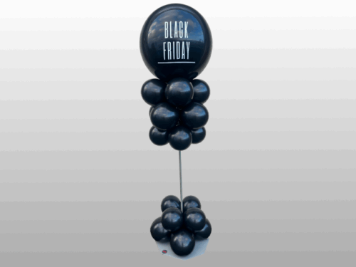 Zwarte ballonnenpilaar voor black friday