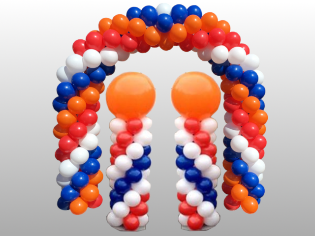 Ballonnenboog en 2 pilaren in Hollandse kleuren