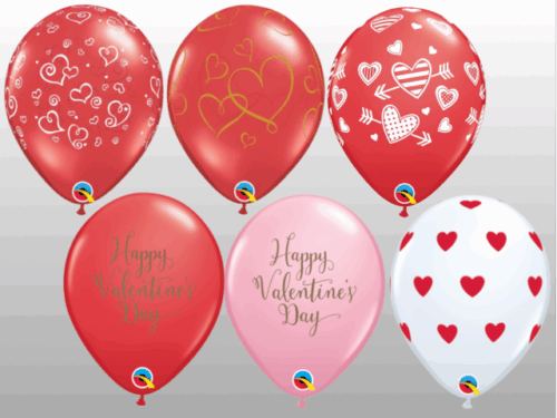 Losse ballonnen met een romantische opdruk